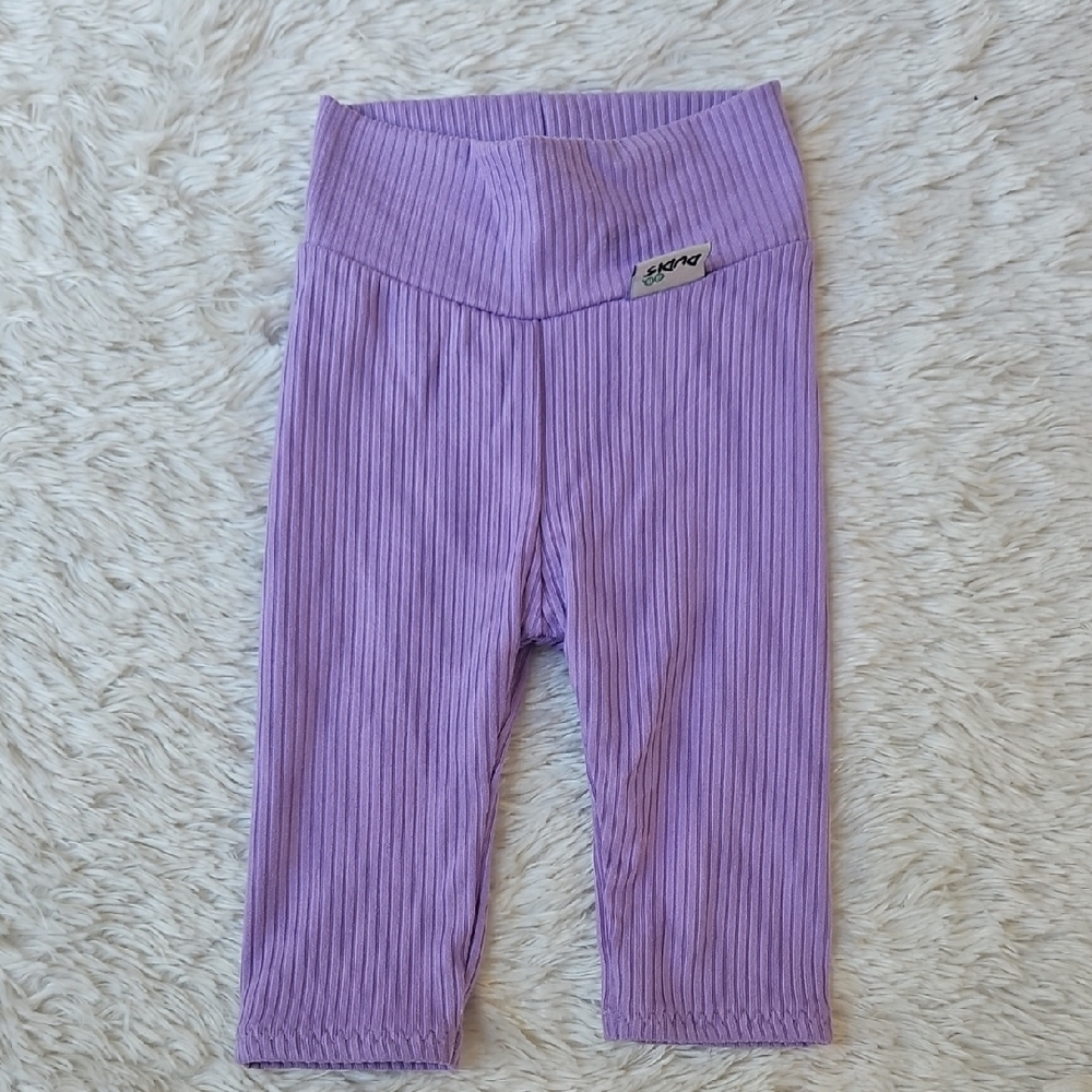 Purple Baby Ribbed Leggings